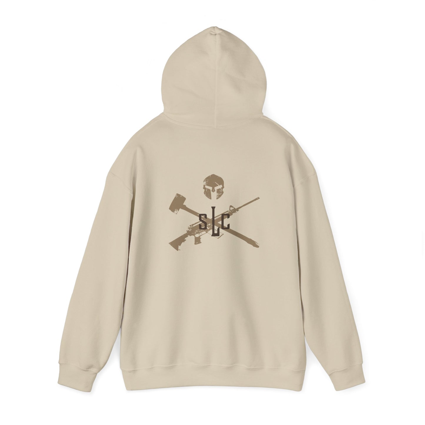 Biuld with one hand with crest Hooded Sweatshirt