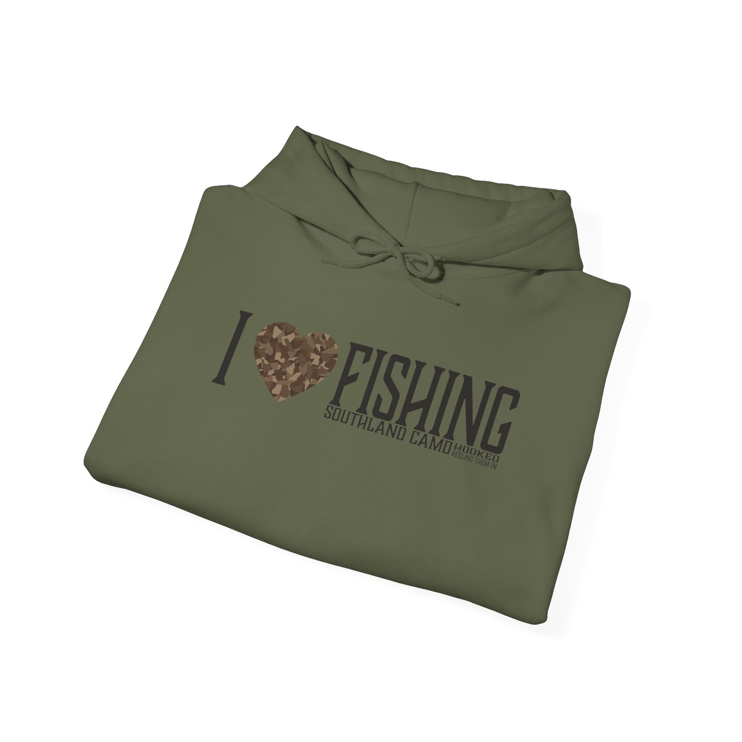 I heart Fishing Hooded Sweatshirt