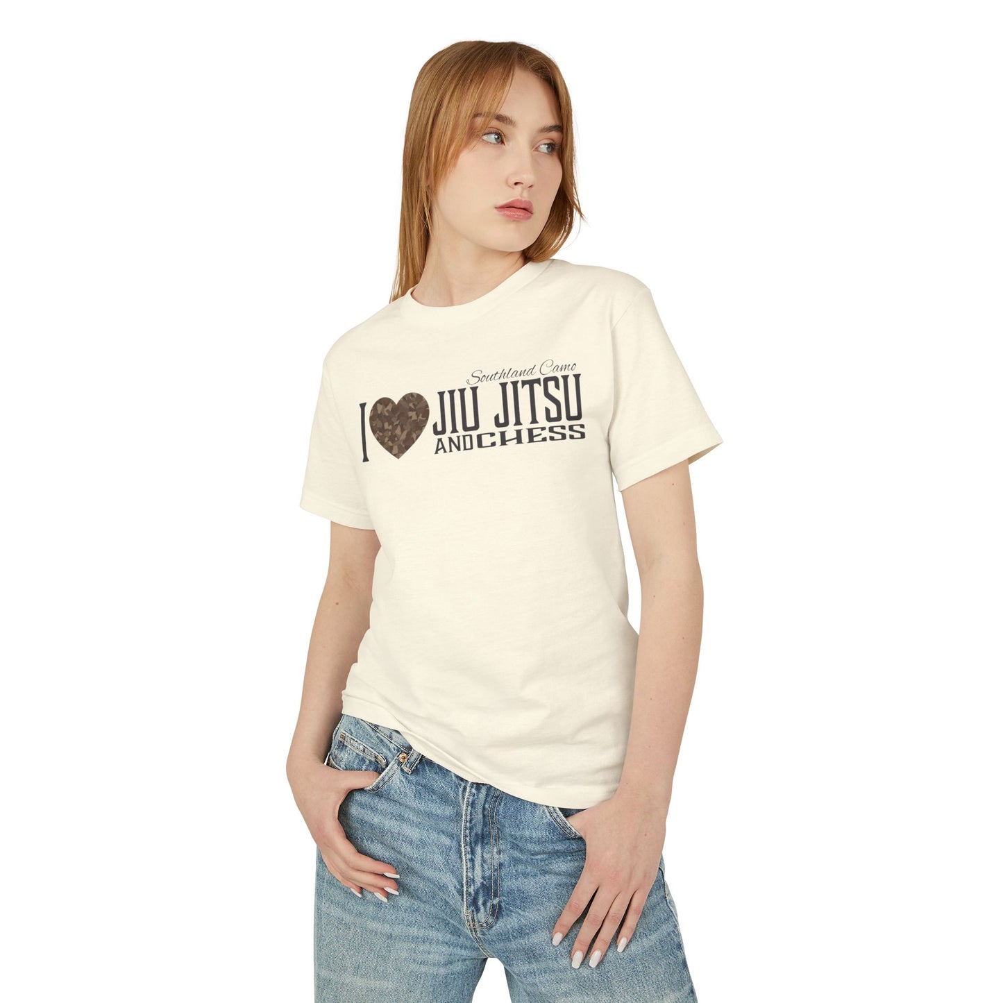 I heart Jiu jitsu and chess Tee - Unisex Cotton