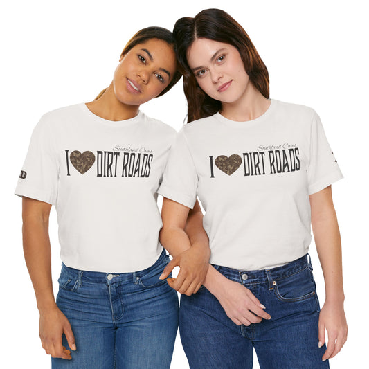 I heart dirt roads  Unisex Jersey T-Shirt